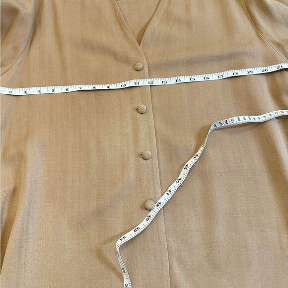 Eileen Fisher Tan Silk Maxi Skirt and Jacket Set - Picture 15 of 16